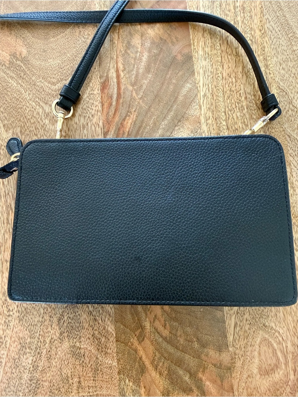 Coach Black Pebbled Leather Crossbody with Gold Logo - Picture 4 of 6